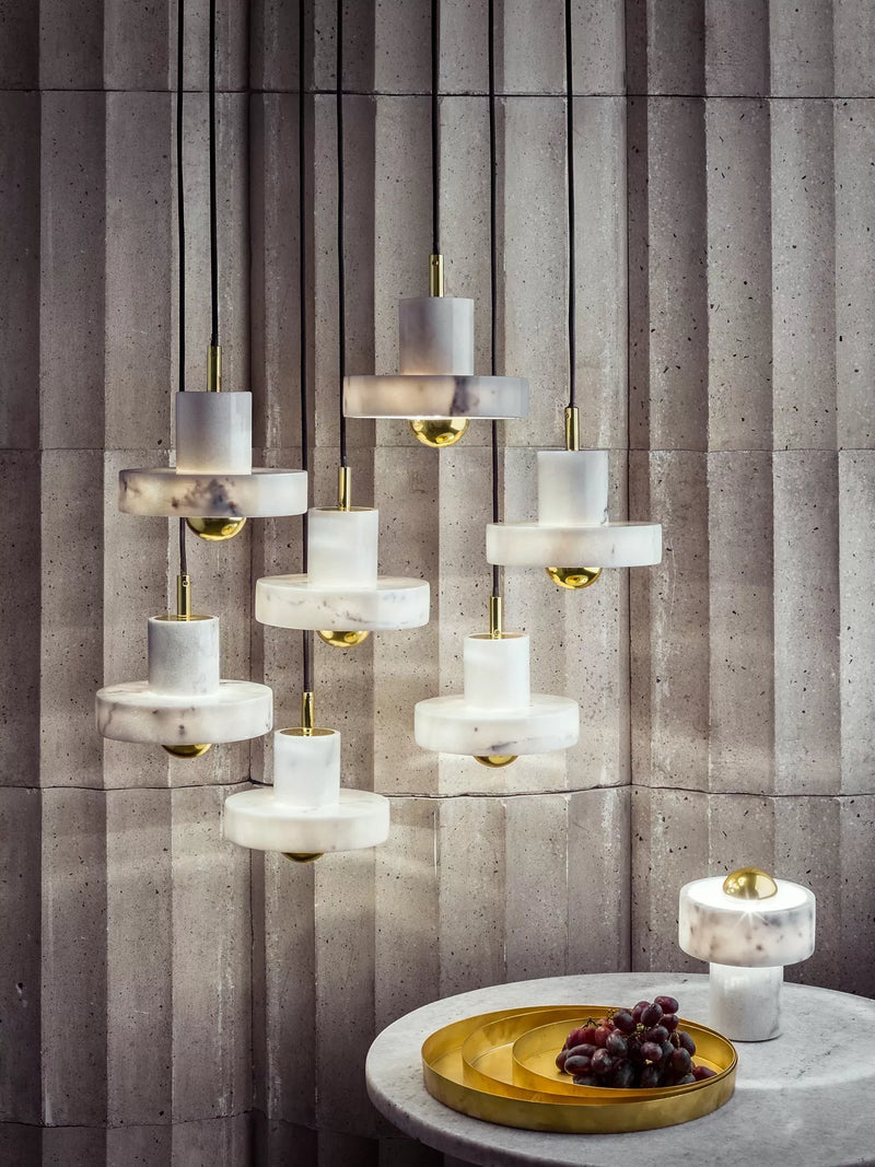 Tom Dixon Stone marble pendant ceiling light 14x18x18cm - British product