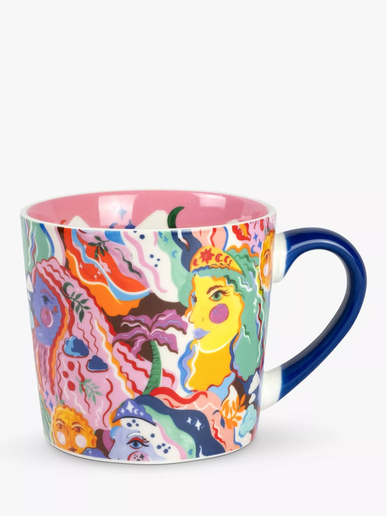 Eleanor Bowmer Athena New Bone China Mug, 300ml, Multi