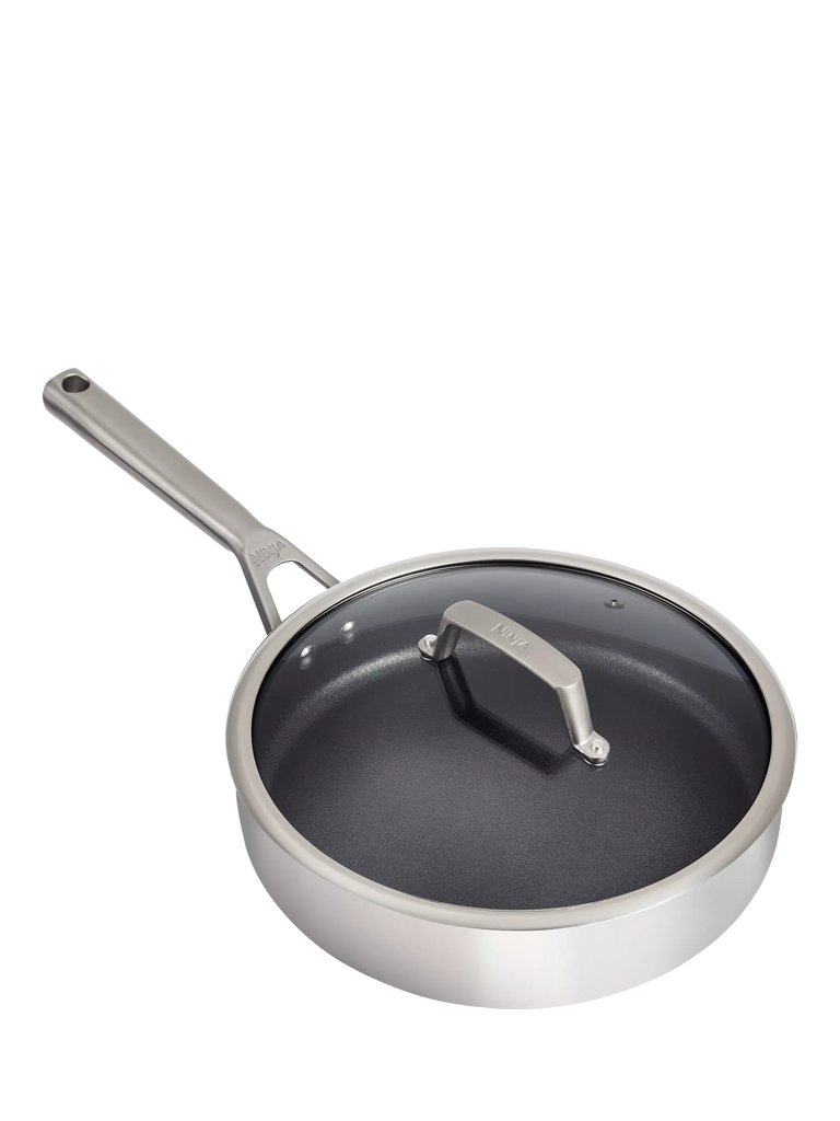 Ninja ZEROSTICK Stainless Steel Non-Stick Saute Pan & Lid, 26cm