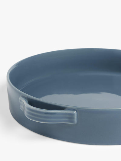 John Lewis Blaue Runde Steingut-Kuchenform 26,5 cm