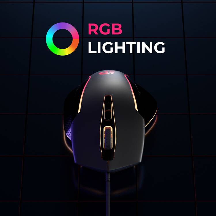 Power Gaming Recon wired gaming mouse RGB, imported from the UK