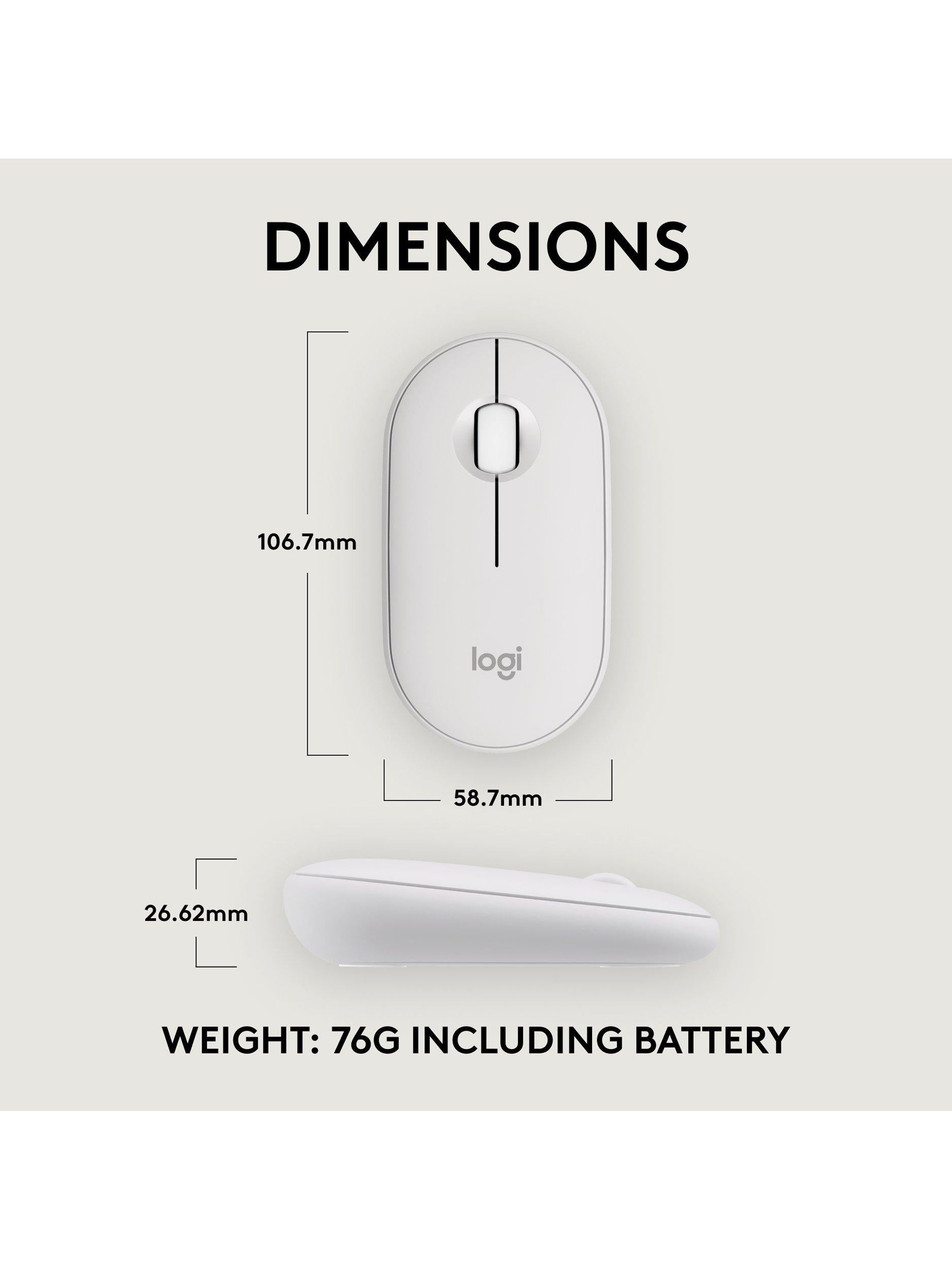 Souris sans fil Logitech Pebble Mouse 2 M350s - Produit britannique