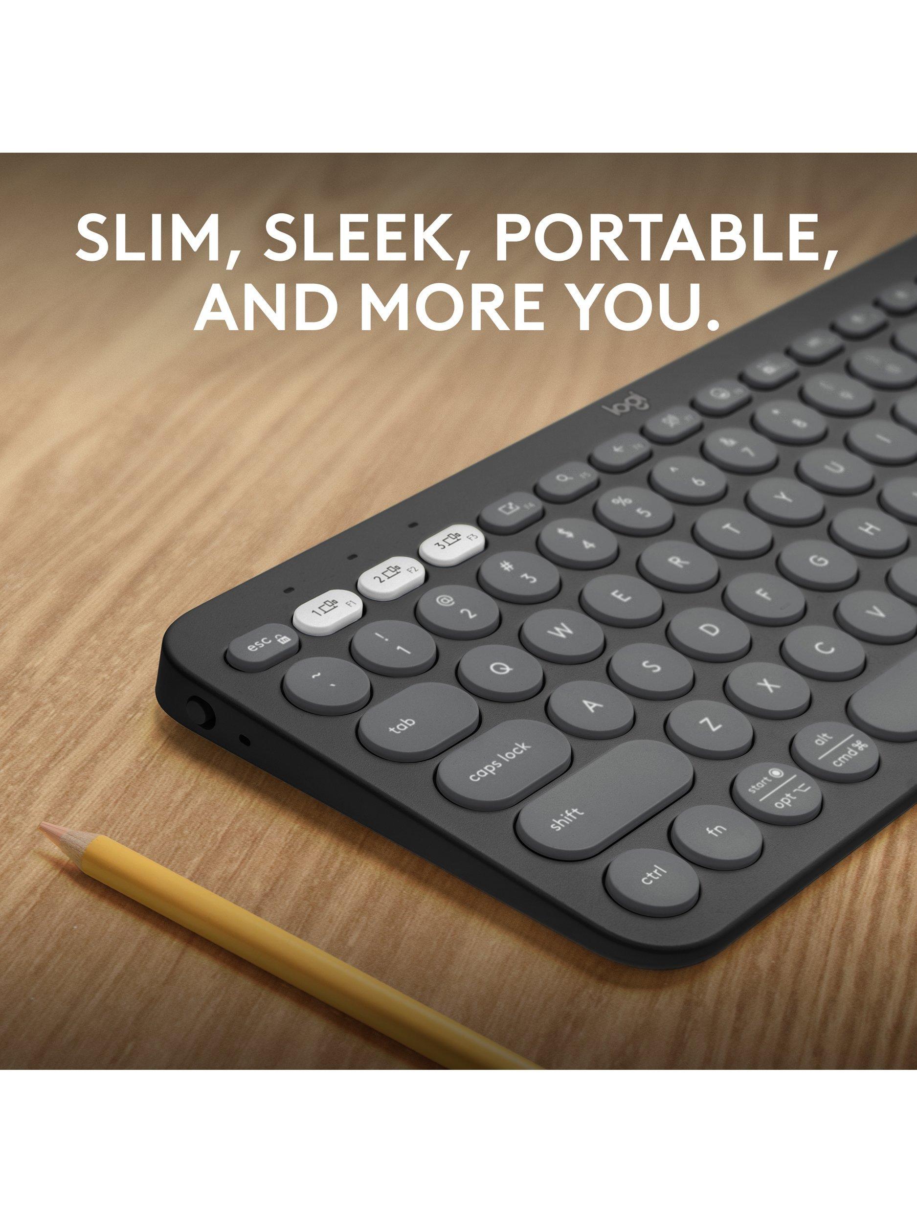 Logitech Pebble Keys 2 K380s kabellose Tastatur, UK-Version
