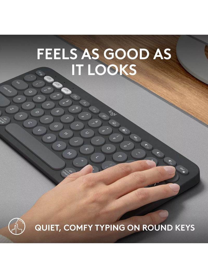 Logitech Pebble Keys 2 K380s wireless keyboard, UK version