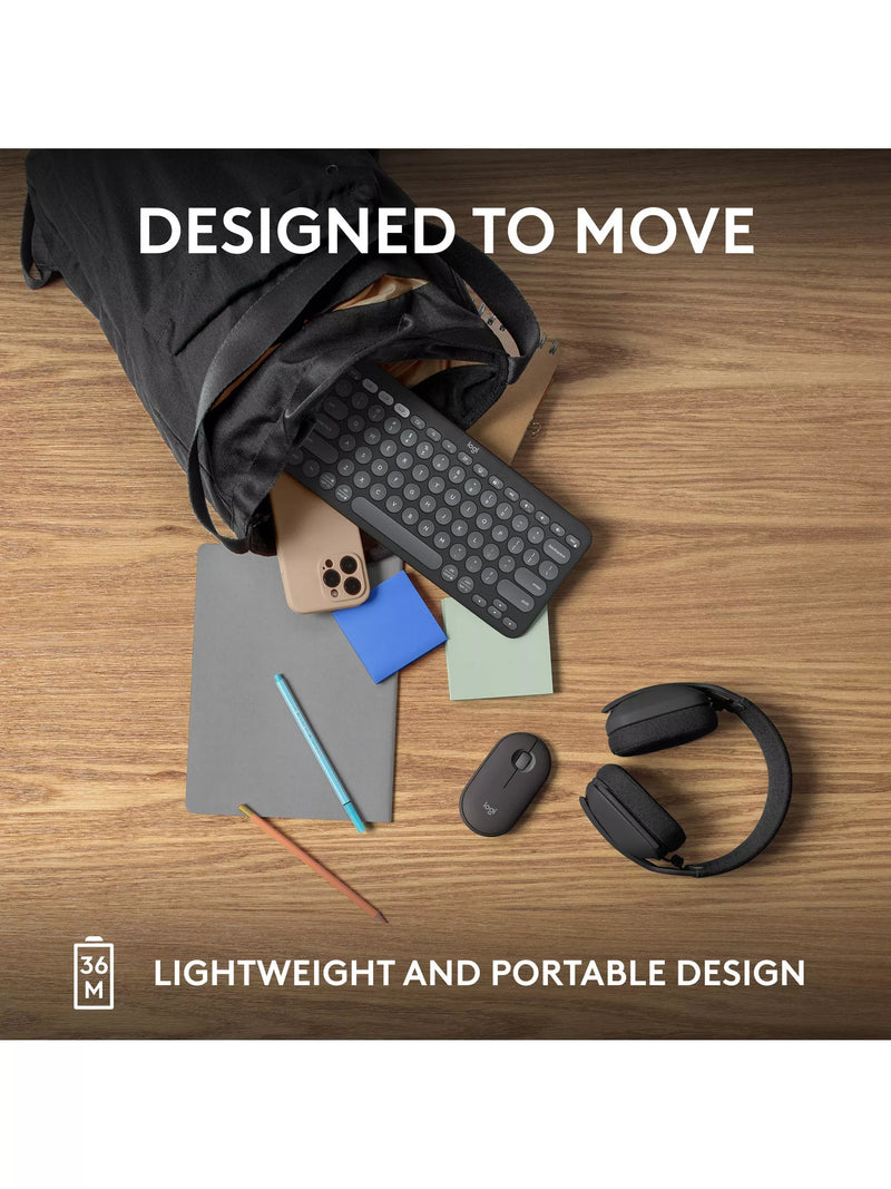 Logitech Pebble Keys 2 K380s wireless keyboard, UK version