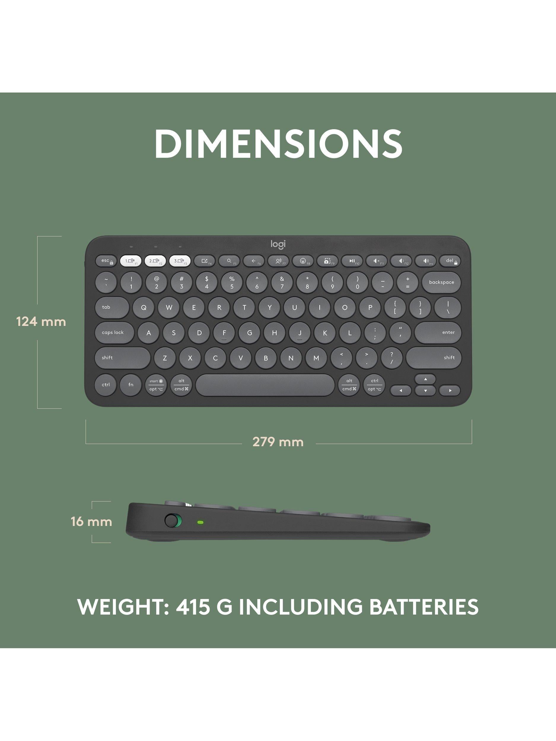 Logitech Pebble Keys 2 K380s kabellose Tastatur, UK-Version