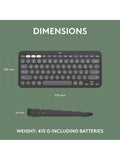 Logitech Pebble Keys 2 K380s kabellose Tastatur, UK-Version