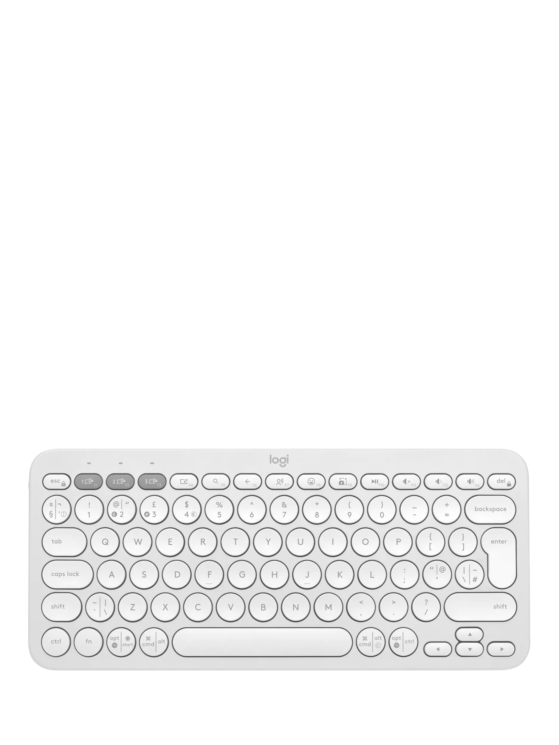 Logitech Pebble Keys 2 K380s Minimalist Keyboard, White