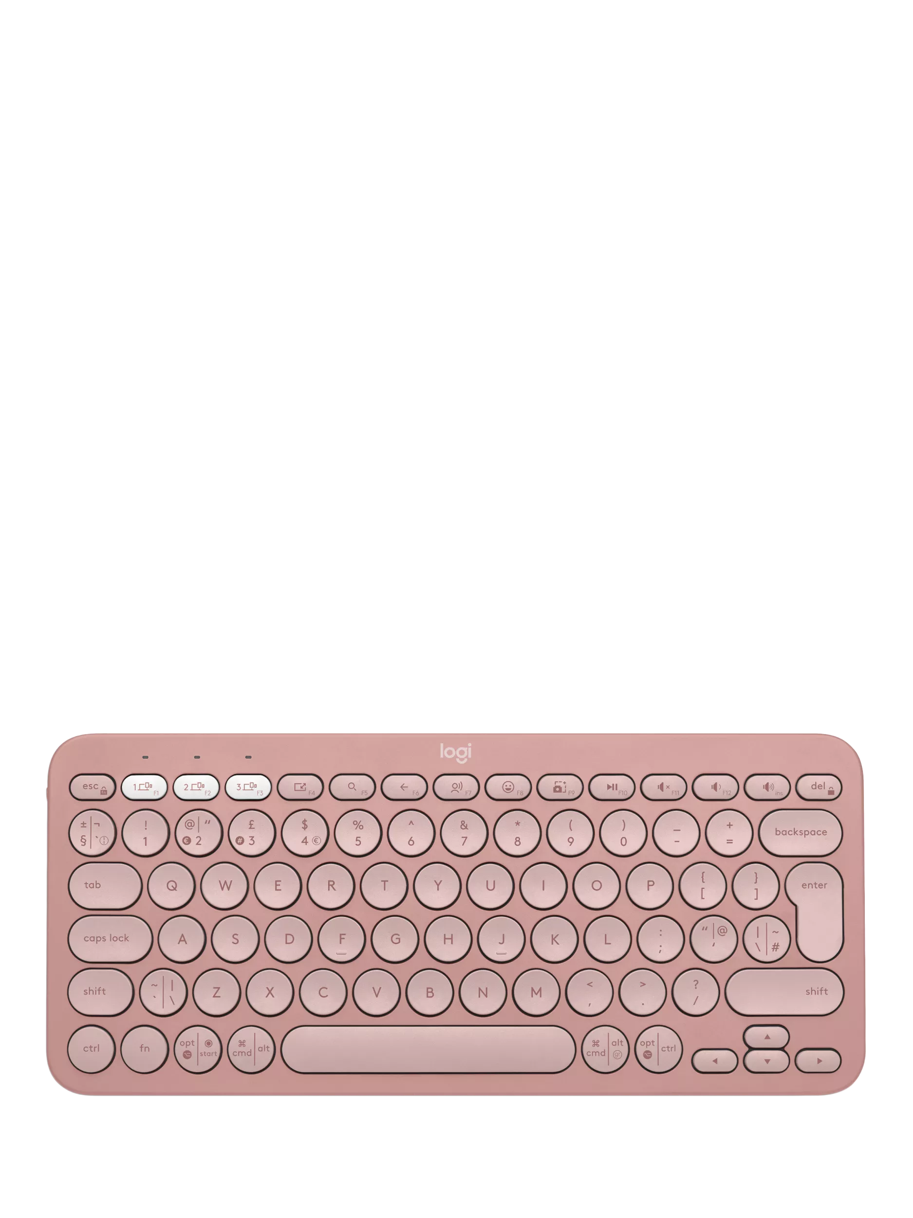 Logitech Pebble Keys 2 K380s Minimalist Keyboard, Rose
