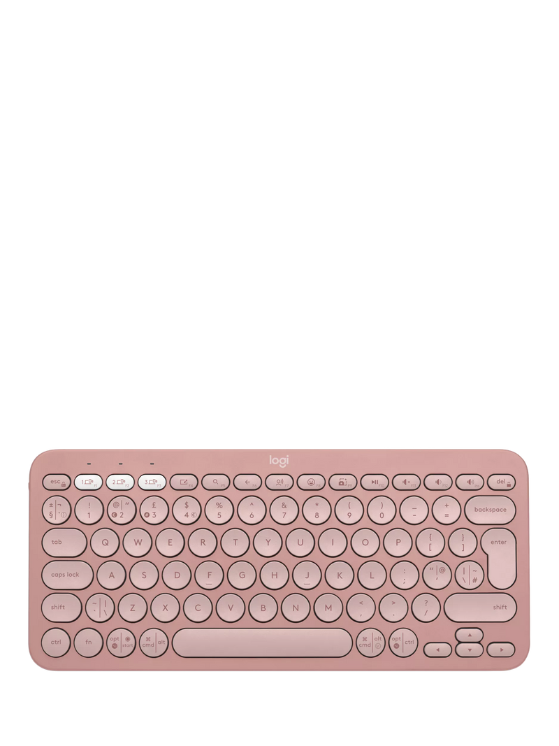 Logitech Pebble Keys 2 K380s Minimalist Keyboard, Rose