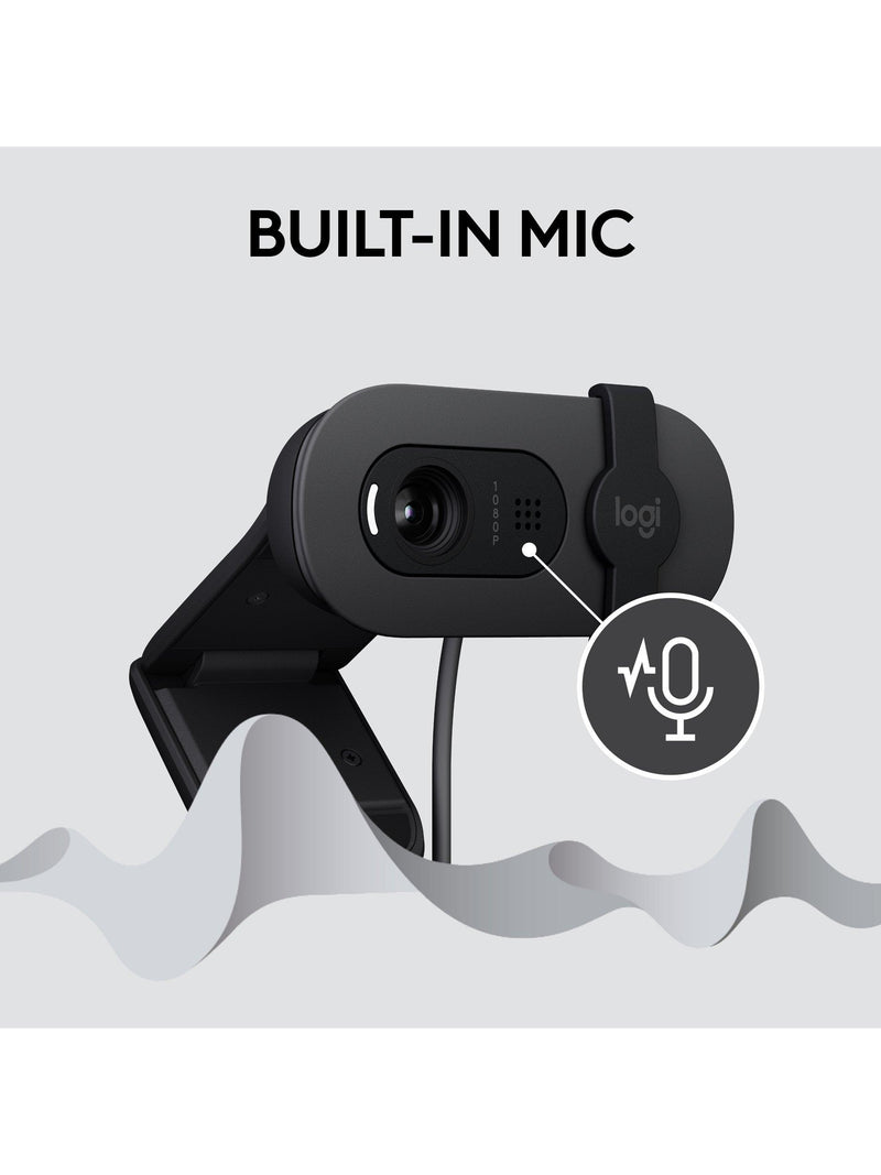 Logitech Brio 100 Full HD 1080p webcam (British brand)