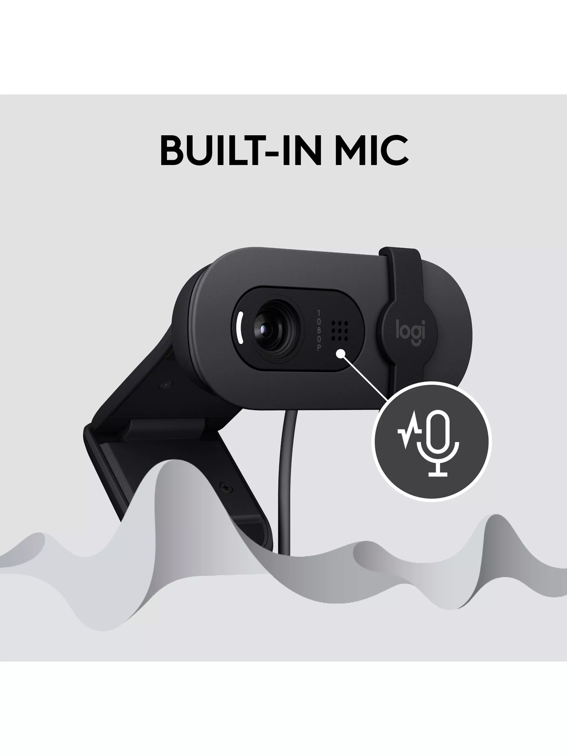 Logitech Brio 100 Full HD 1080p webcam (British brand)