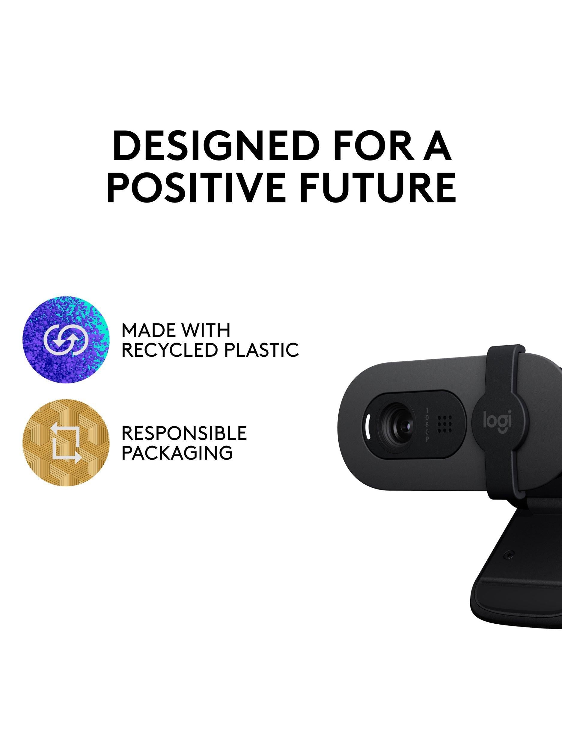 Logitech Brio 100 Full HD 1080p webcam (British brand)