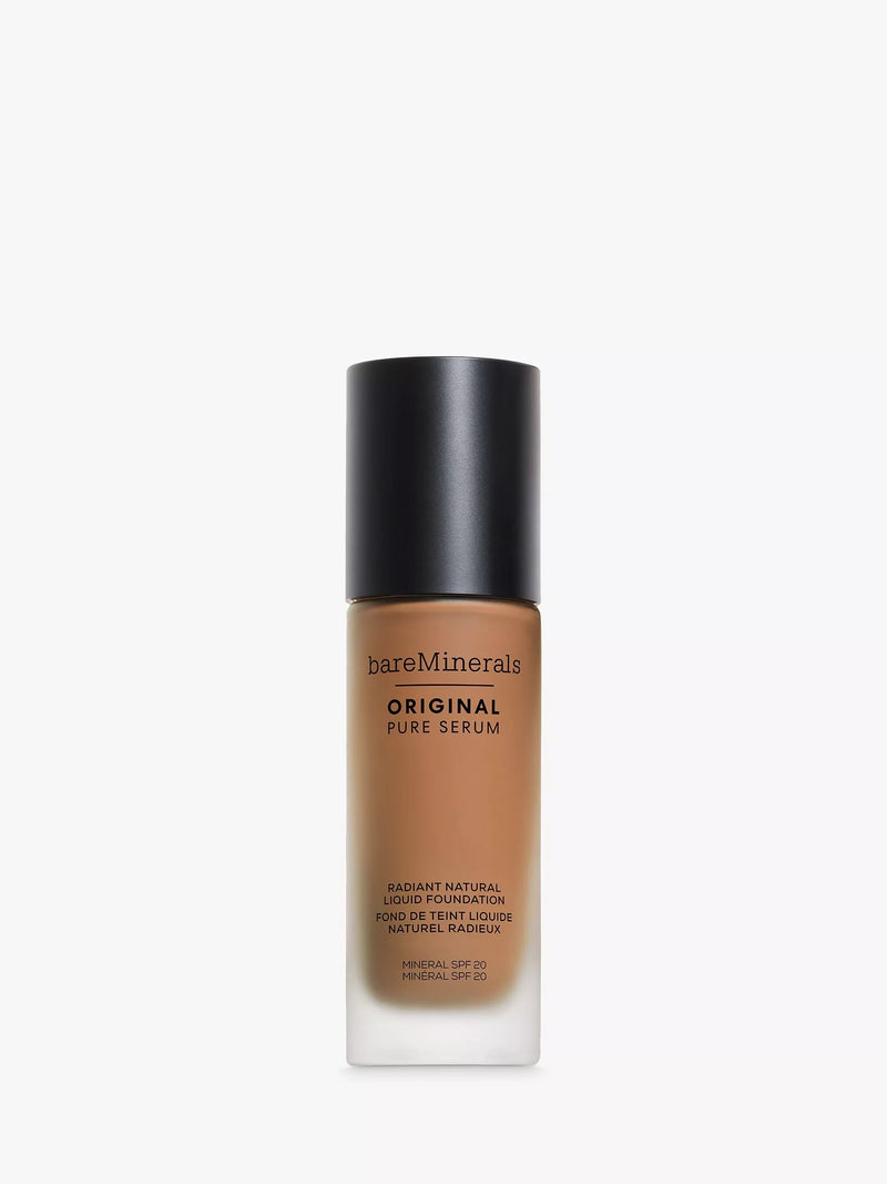 bareMinerals ORIGINAL Pure Serum Radiant Natural Liquid Foundation, Medium Deep Neutral 4.5