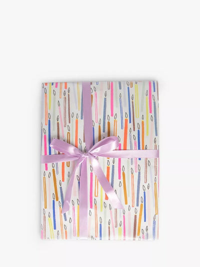 John Lewis Caroline Gardner Candles Wrapping Paper Roll - 5m- Buy online at McGrocer