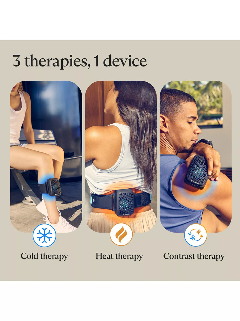 Therabody RecoveryTherm Cube portable therapy device, imported from the UK
