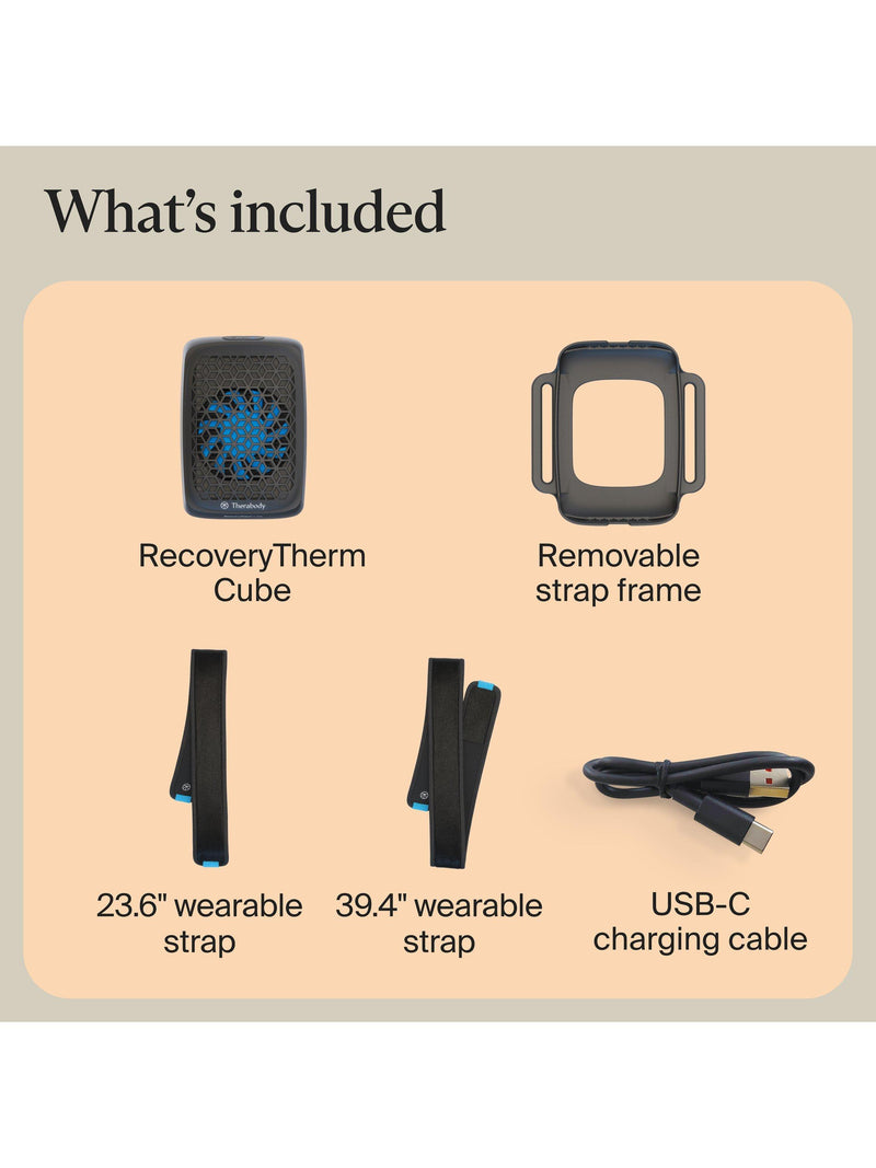 Therabody RecoveryTherm Cube portable therapy device, imported from the UK