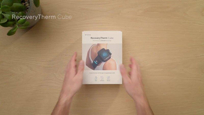 Therabody RecoveryTherm Cube portable therapy device, imported from the UK