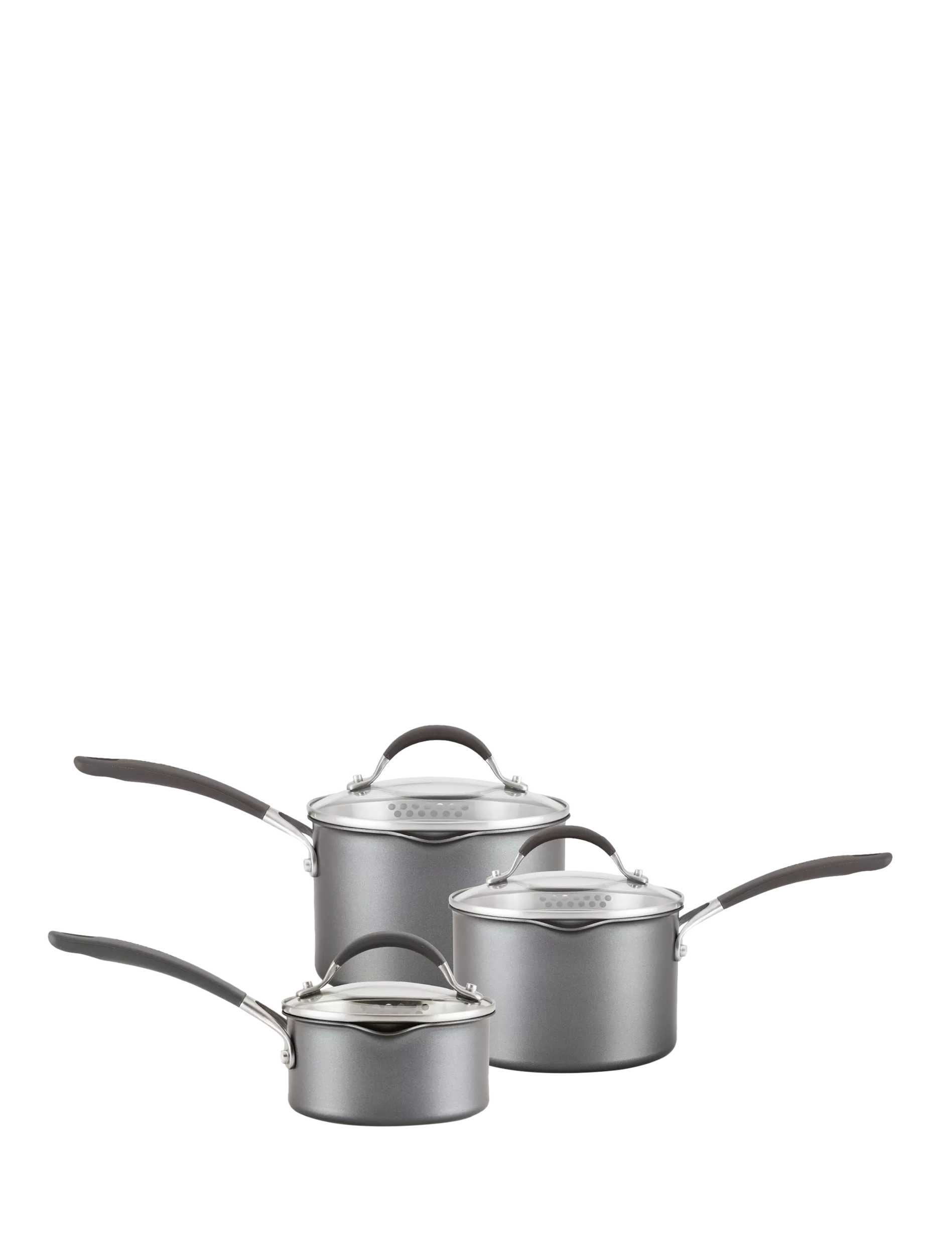 Circulon ScratchDefense saucepan set 3 piece, imported from the UK
