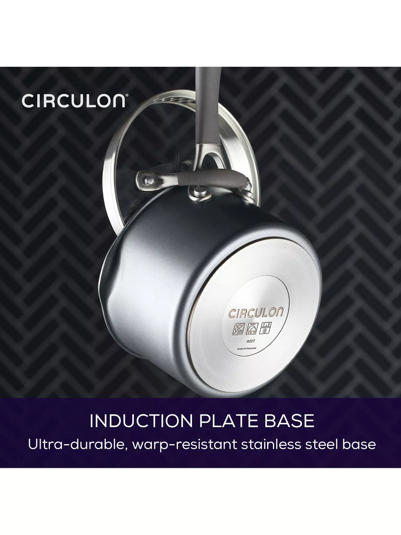 Circulon ScratchDefense saucepan set 3 piece, imported from the UK