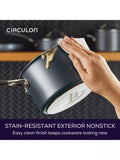 Circulon ScratchDefense saucepan set 3 piece, imported from the UK