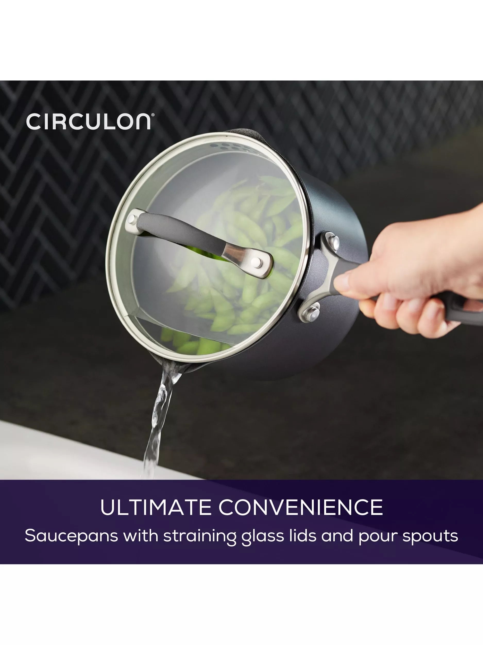 Circulon ScratchDefense saucepan set 3 piece, imported from the UK