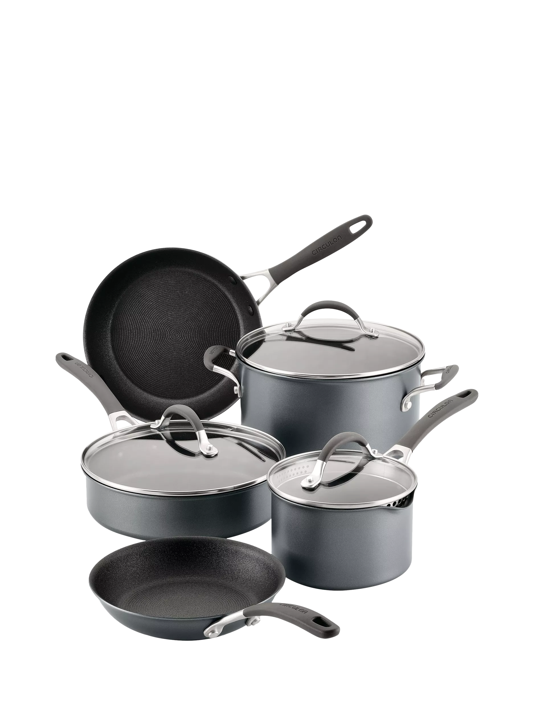Circulon ScratchDefense non-stick pan set 5 piece, imported from the UK