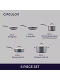 Circulon ScratchDefense non-stick pan set 5 piece, imported from the UK