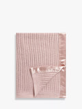 John Lewis Baby GOTS Organic Cotton Cellular Pram Blanket, 90 x 70cm - Plaster Pink