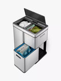 EKO stainless steel sensor bin 55L - British product