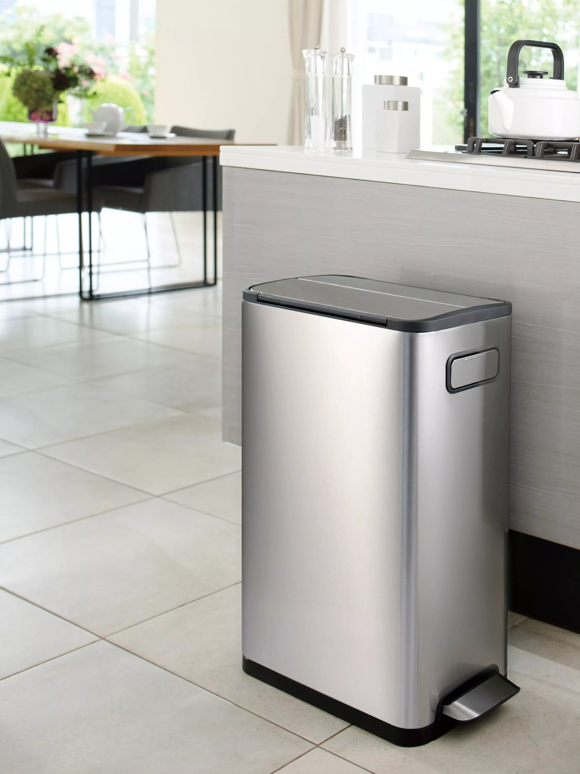 EKO Ecofly stainless steel pedal bin 45L - British product