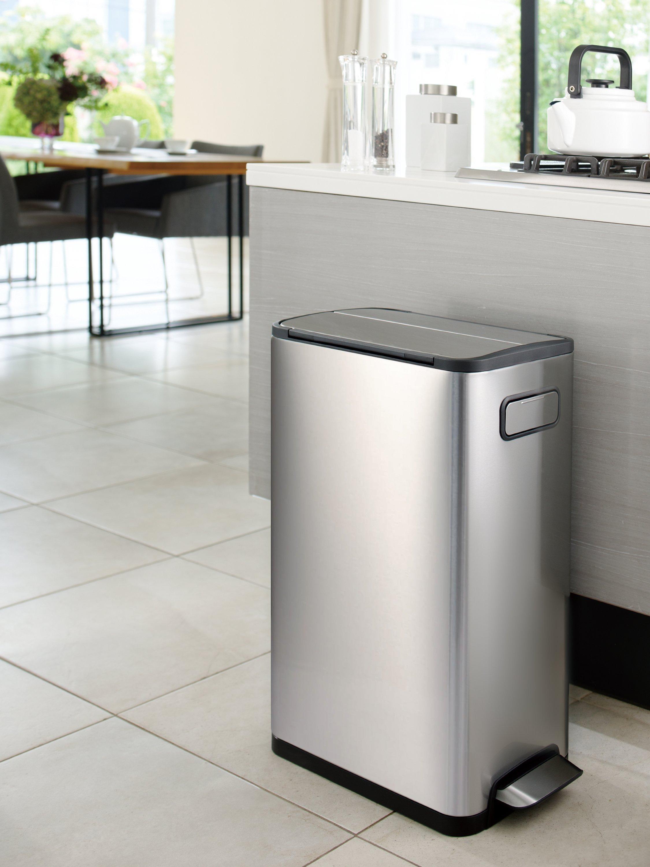 EKO Ecofly stainless steel pedal bin 45L - British product