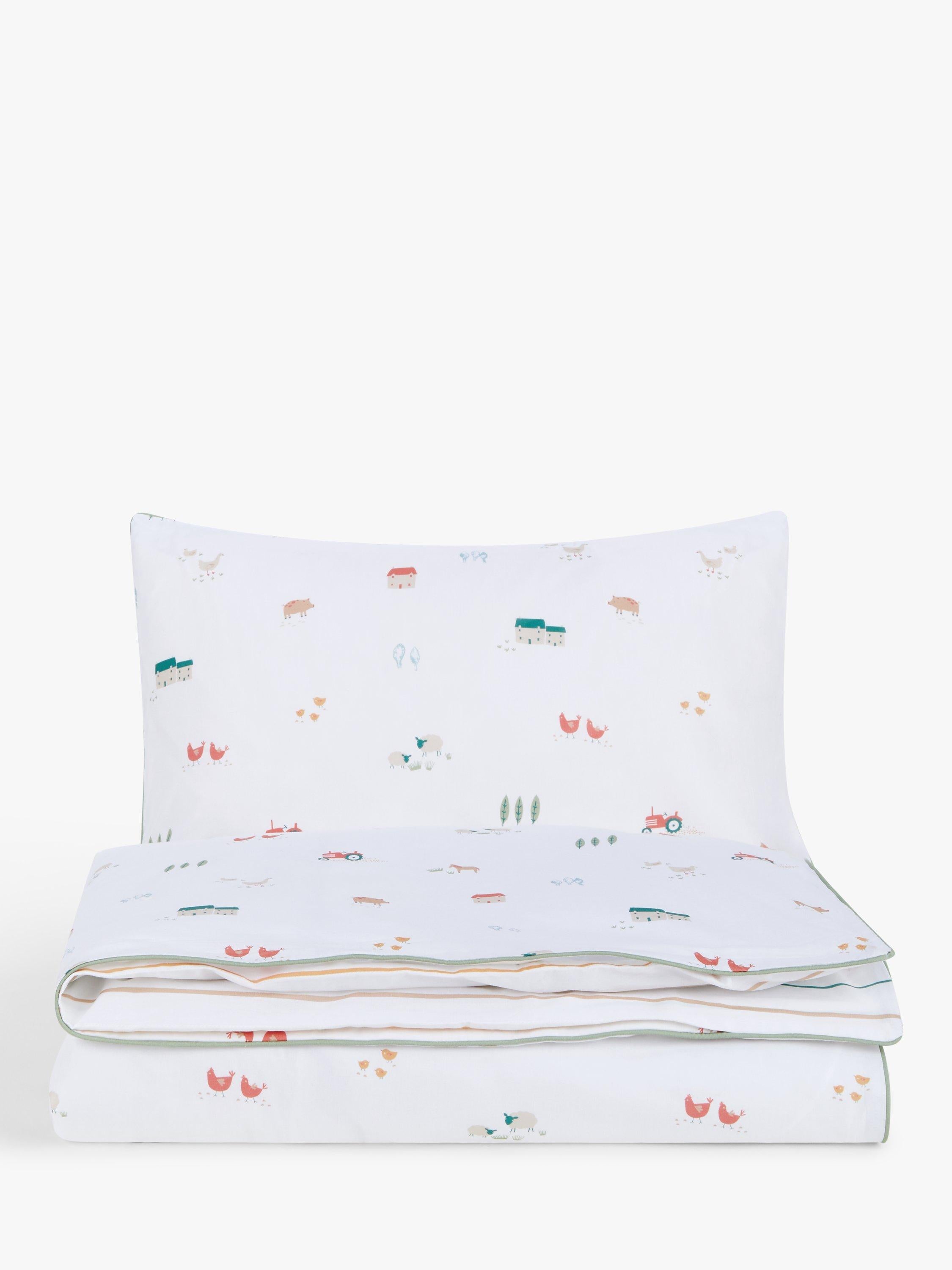 John Lewis toddler reversible duvet cover set, cotbed 120x140cm, UK version