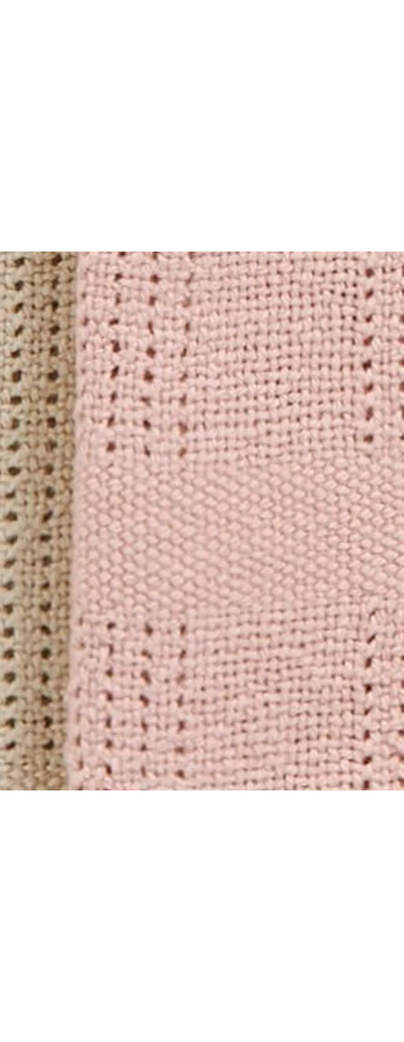 John Lewis Baby Cellular Blanket, Pack of 2, 90 x 70cm - Pink/Multi