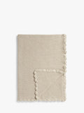 John Lewis Scalloped Cotton Baby Blanket, 100 x 80cm