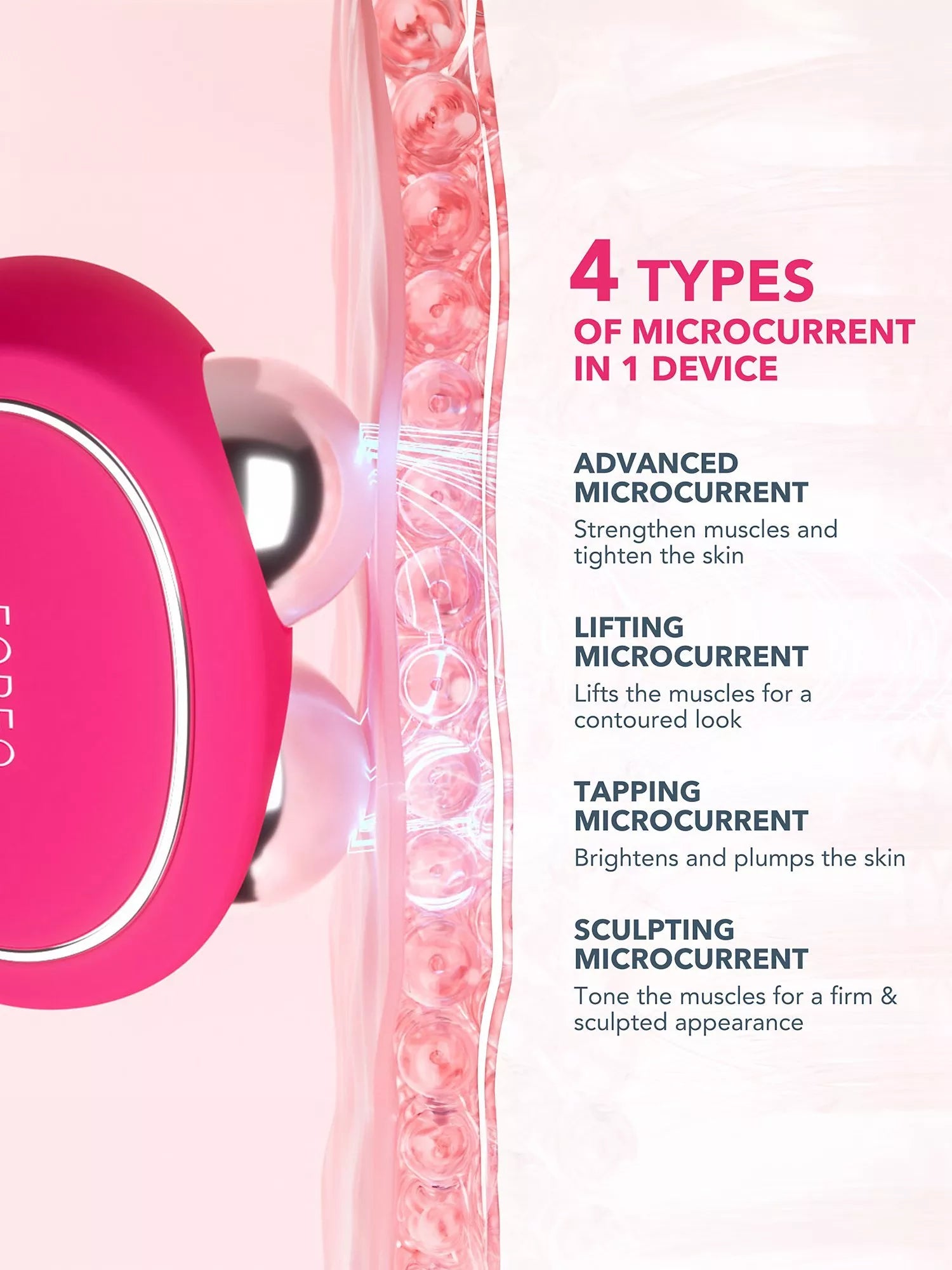 FOREO BEAR 2 Fuchsia microcurrent facial toning device - British product