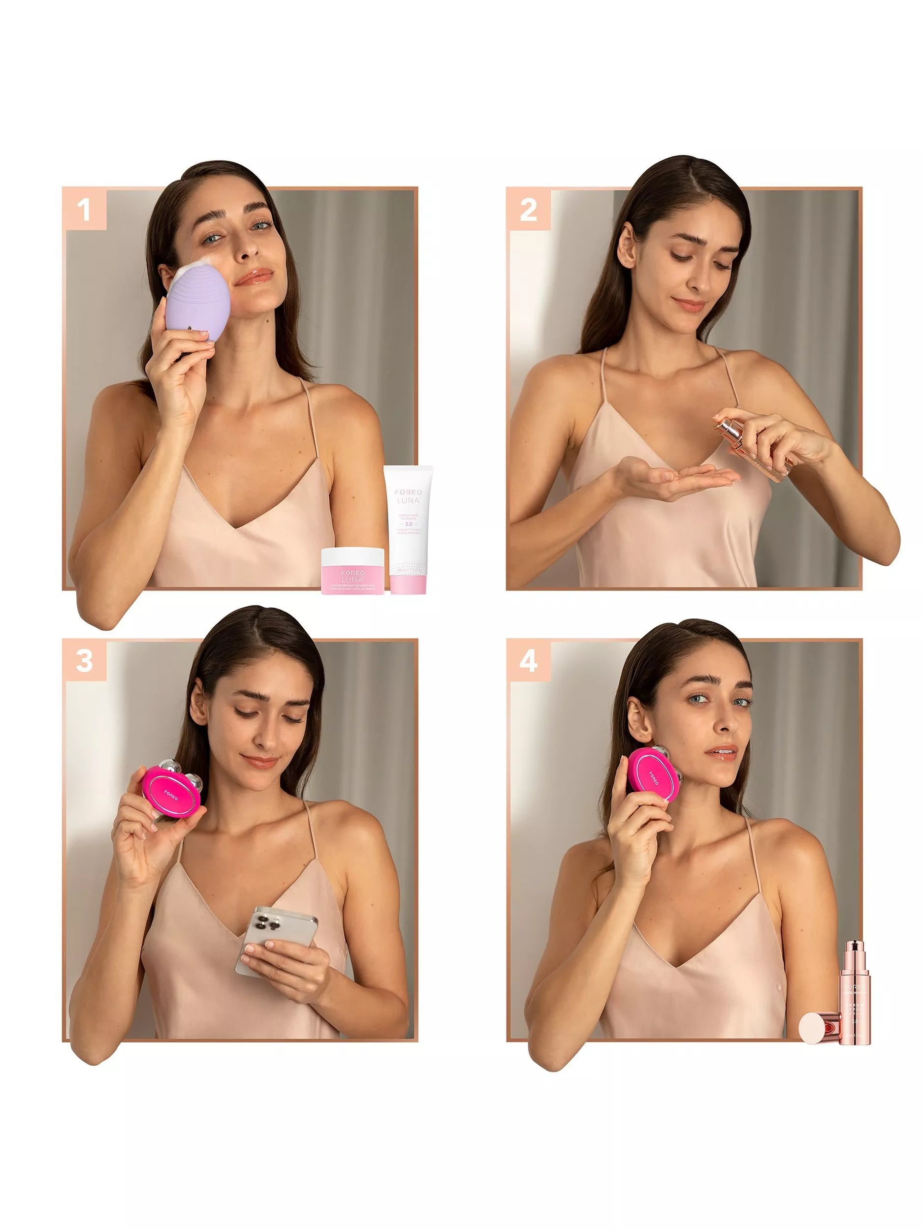 FOREO BEAR 2 Fuchsia microcurrent facial toning device - British product