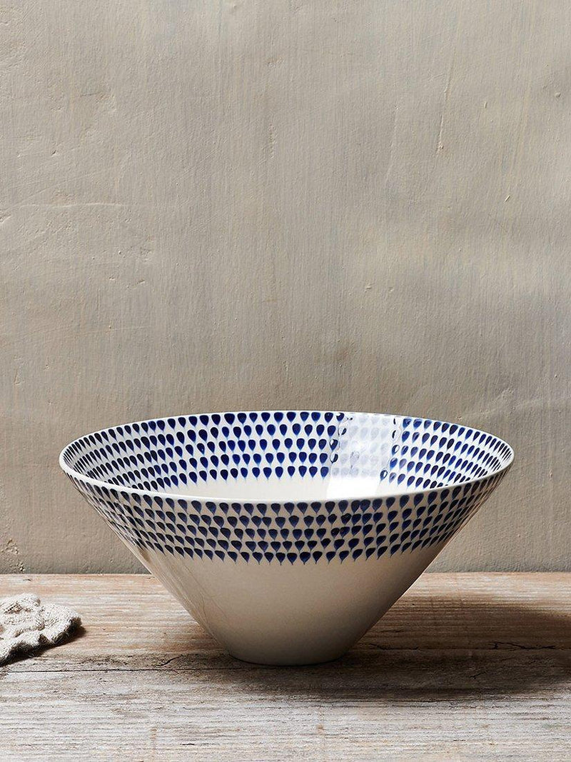 nkuku Indigo Drop serving bowl 30cm (British brand)
