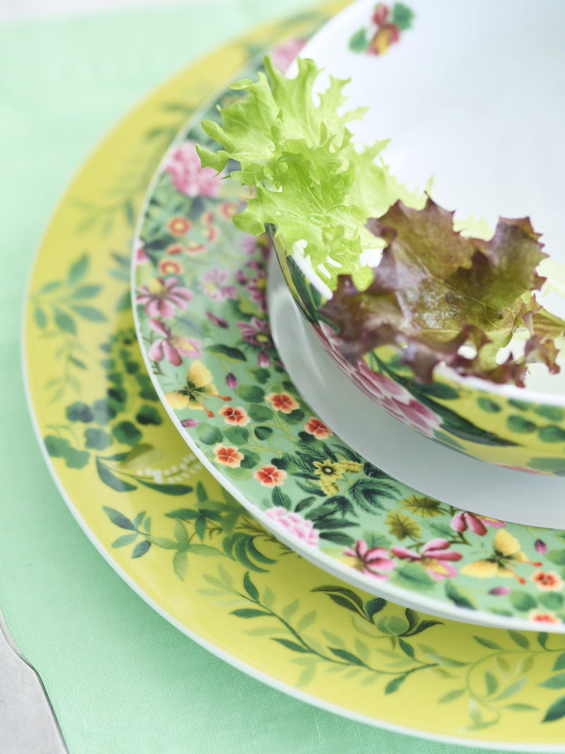 Designers Guild Ikebana porcelain dinner plates set of 4, 27cm, multi floral patterns - British product