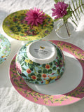 Designers Guild Ikebana porcelain dinner plates set of 4, 27cm, multi floral patterns - British product