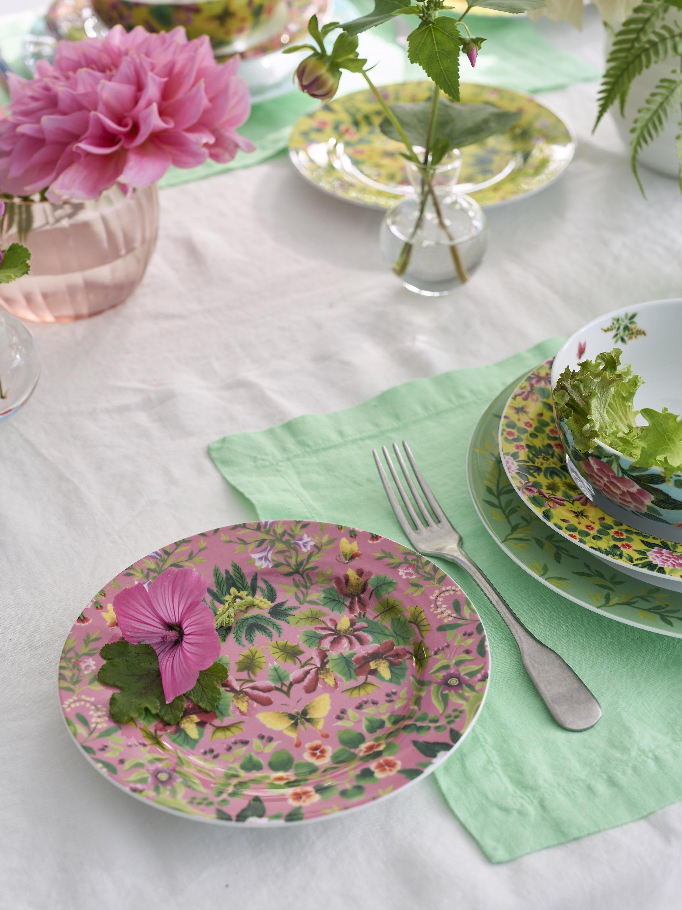 Designers Guild Ikebana porcelain side plates set of 4 - British product