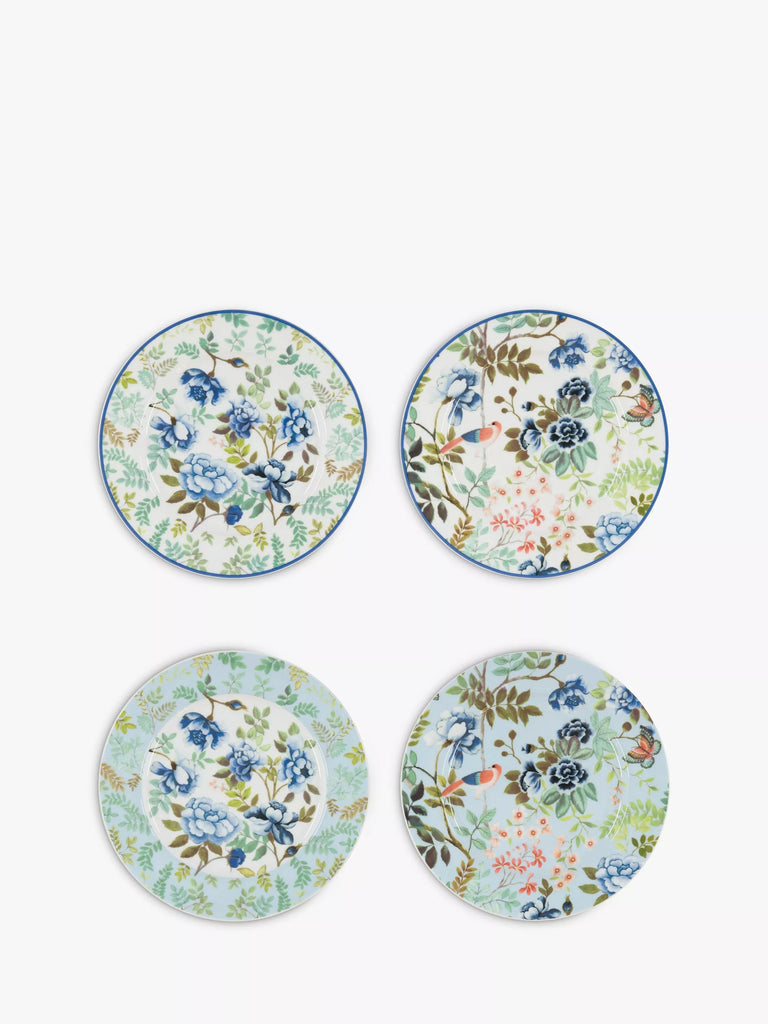 Designers Guild Porcelaine de Chine Porcelain Side Plate, Set of 4, 20cm, Multi