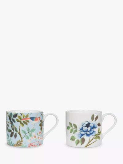 John Lewis Designers Guild Porcelaine de Chine Multi Design Porcelain Mugs Set of 2 290ml- Buy online at McGrocer