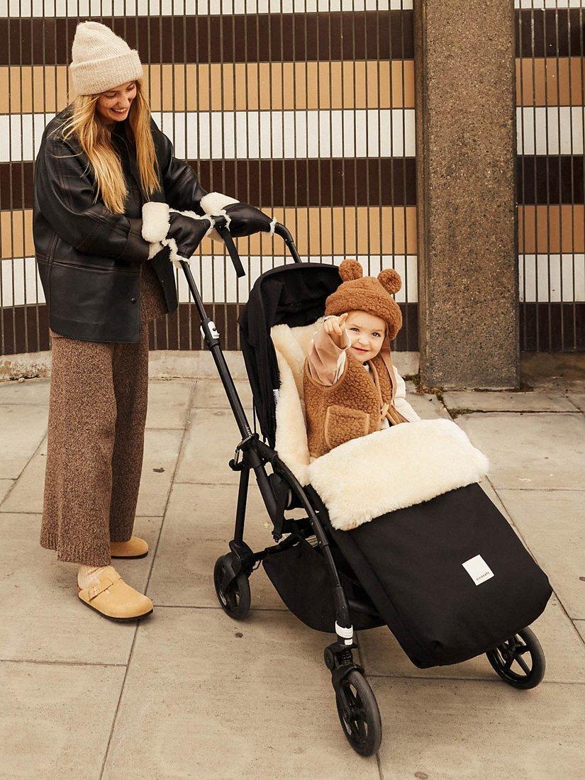 BINIBAMBA beschichtete Lammfell-Buggy-Fäustlinge, UK-Version