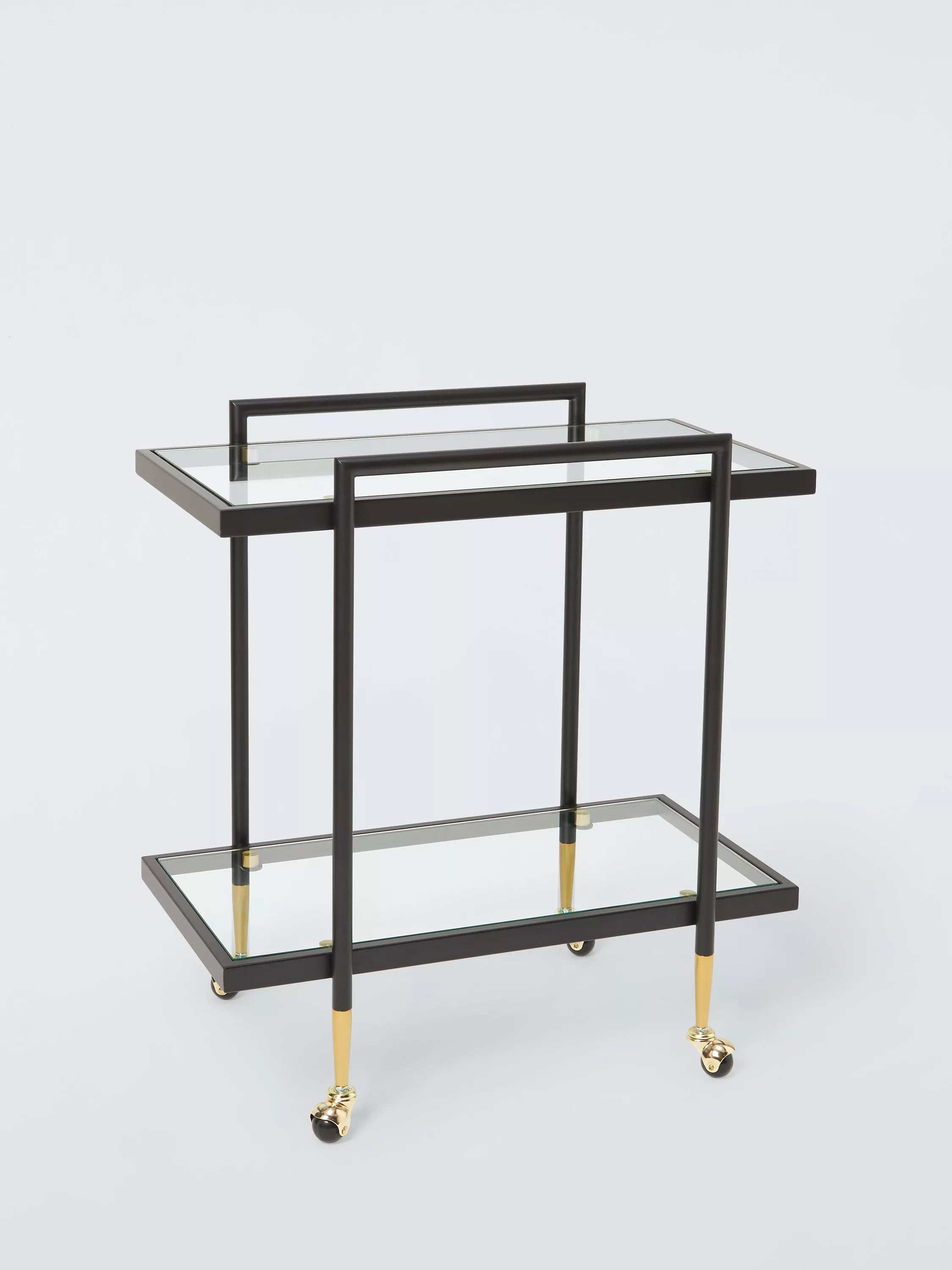 Swoon Cole bar cart with glass shelves (British brand)