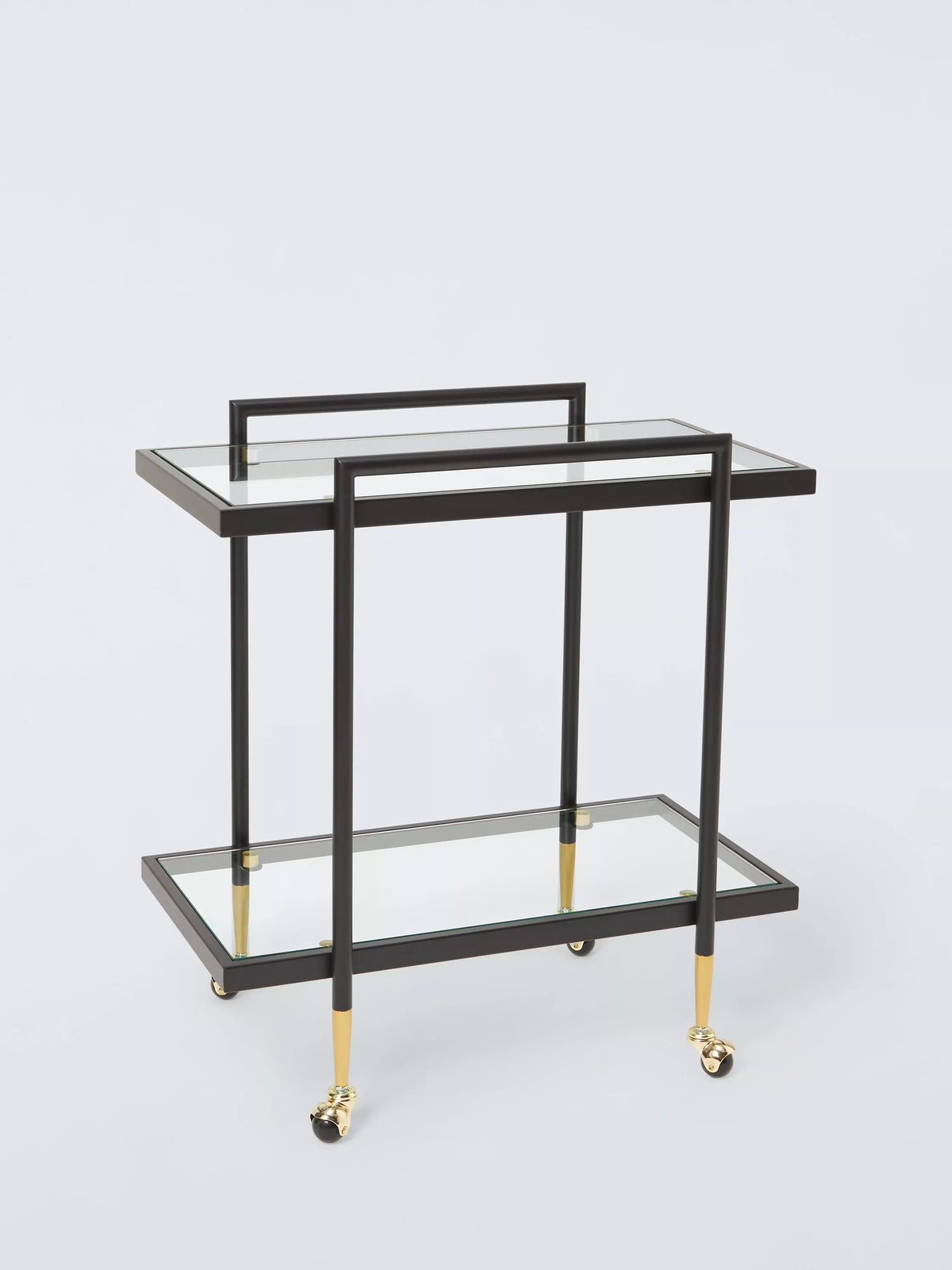 Swoon Cole bar cart with glass shelves (British brand)