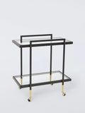 Swoon Cole bar cart with glass shelves (British brand)