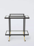 Swoon Cole bar cart with glass shelves (British brand)