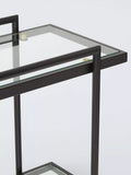 Swoon Cole bar cart with glass shelves (British brand)