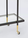 Swoon Cole bar cart with glass shelves (British brand)
